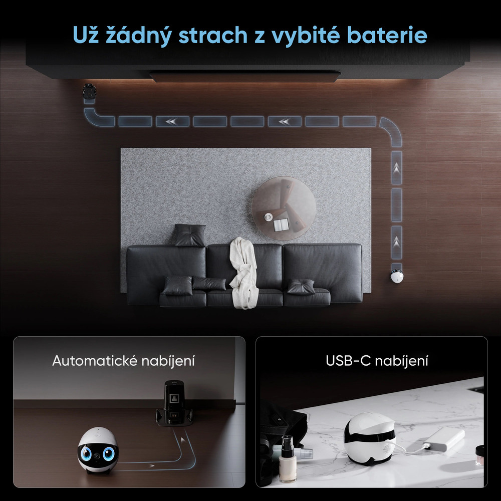 Automatické dobíjení a dlouhá výdrž